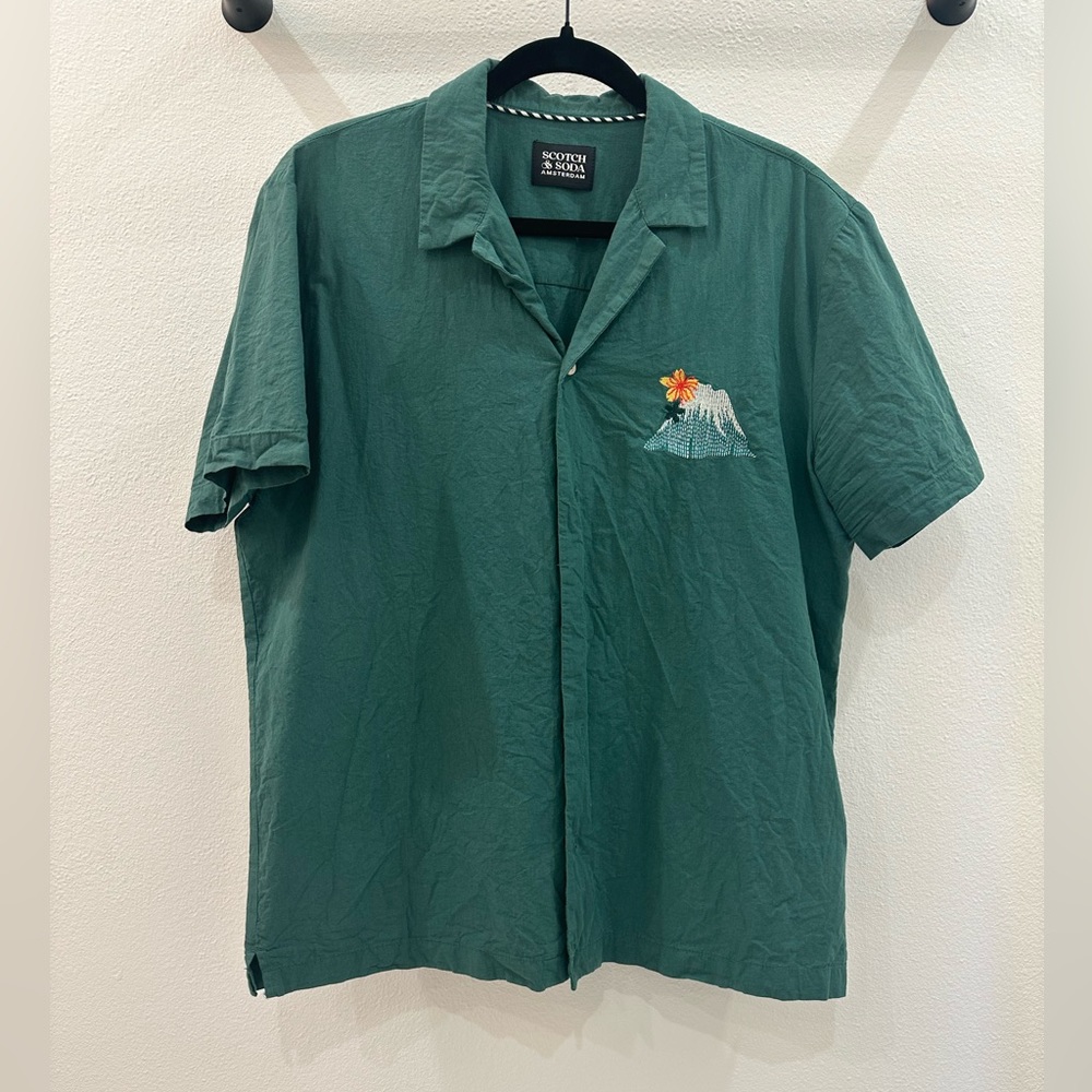Scotch and Soda Embroidered Resort Shirt and Shorts